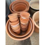 Qty Terracotta Garden Pots