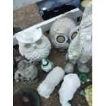 Qty of Resin & Plastic Garden Ornaments