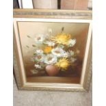 D Pelham Oil on Canvas flowers