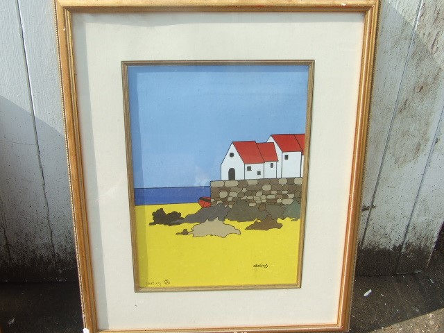 LIMITED PRINT 340/500 COASTAL SCENE 30CM X 40CM AFTER C BASING