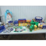 TETLEY TEA ITEMS TO INCLUDE TINS, DOLL, CLOCK, FIGURES ETC (QUANTITY OF)