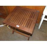 Slatted Folding Garden Coffee Table 18 x 18 x 18 inches