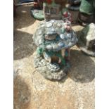 3 Concrete Toadstool Garden Ornaments