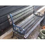 Garden Bench with Cast Iron Ends