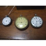 3 Silver Pocket Watches one stamped fine silver , Kendal & Dent Chronometer Makers stamped 800 &