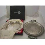 2 SILVER PLATE TRAYS ONE BOXED