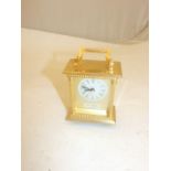Heavy Brass Carriage Clock 4 inches tall