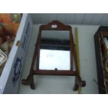 A GEORGIAN SWINGED DRESSING TABLE BEDROOM MIRROR