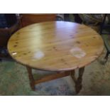 Modern Pine Gateleg Table 47 inches open 19 1/2 closed