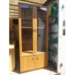2 Door Modern Glazed Display Cabinet 6 ft tall 32 inches wide