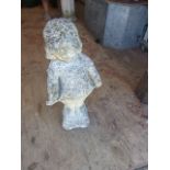 Weathered Concrete Girl 59 cm tall