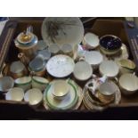 TRAY OF ASSORTED CHINA TO INCLUDE ORIENTAL PART TEA SET