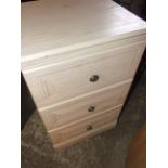 Alstons Oyster Bay 3 Draw Bedside Chest 18 inches wide 31 inches tall
