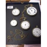 5 Pocket Watches one Chas Basker & Son Grantham , one L Lionmin Geneve & 3 others unnamed ( all a/