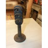 Vintage Astra Cast Iron Traffic Light 8 inches tall