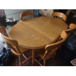 Extending Dining Table 63 inches fully extended 40 inches closed 40 inches wide 29 tall & 5 Stick