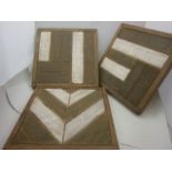 3 "WOODEN" SQUARE WALL HANGINGS PLAQUES