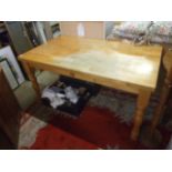 Modern Rectangular Kitchen Table with Draw 5ft long 34 inches wide top needs attention