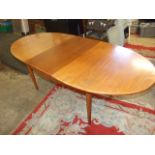 Retro Extending Dining Table & 4 Ladder Back Chair Frames