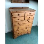 Ducal Pine 4 short over 3 long chest of drawers 34 inches wide 45 tall