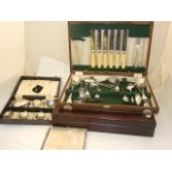 3 BOXED CUTLERY SETS INCOMPLETE AND ONE CUTLERY CANTEEN