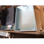 Office Trays files stationery etc ( 2 boxes of )