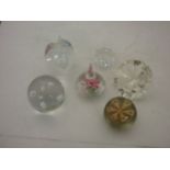 6 Glass Paperweights