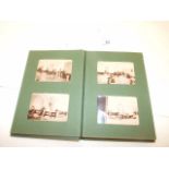 Small Victorian photograph album from Harrods showing horse drawn bathing huts and other