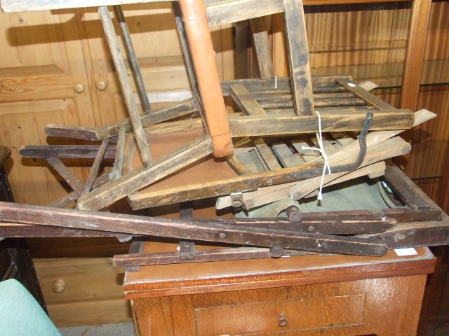 Job Lot Sewing Machine Cabinet , Vintage High Chairs ( sold as display items only ) - Image 2 of 3