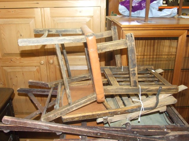 Job Lot Sewing Machine Cabinet , Vintage High Chairs ( sold as display items only ) - Image 3 of 3