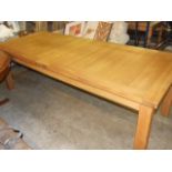 Modern Oak Extending Dining Table with one leaf. 240 cm closed . 290 cm fully extended