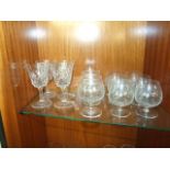 5 Shelves of Various Glasses