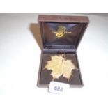 GOLD PLATED MAPLE LEAF NECKLACE