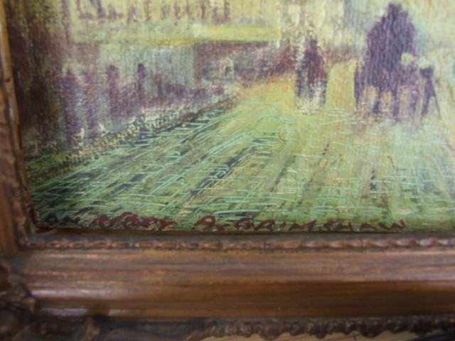 SIGNED OIL ON BOARD WITH ORNATE FRAME - Image 2 of 3