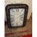 Large Metal Framed Wall Clock 24 x 18 inches