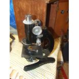 Beck of London 22010 wood cased microscope