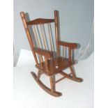 Doll or Teddies Pine Rocking Chair 10 inches wide 21 tall