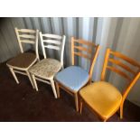 4 Retro Kitchen Chair Frames