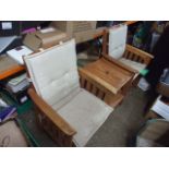 Wooden Garden Bench with built in table