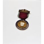Silver Masonic Medal: G.L.M.M. Bro RTW Thompson (Steward) 1964 hallmarked Birmingham 24 Grams