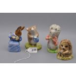 Beswick Beatrix Potter Figurines 'Tommy Tiptoes' (BP3c), 'Cottontail sitting on a chair' (BP3b), '