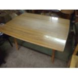 Retro Formica Drop Leaf Table 47 inches wide 18 closed 3 ft fully extended