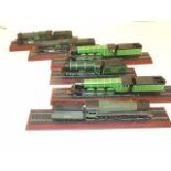 6 MOUNTED MODEL TRAINS