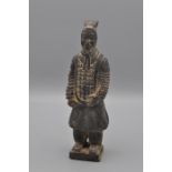 Chinese terracotta army miniature figure, impressed marks. 21 cm high.