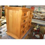 Pair of 4 Draw Pine Bedsides