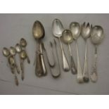 COLLECTION OF SILVER AND SILVER PLATED CUTLERY