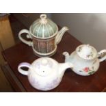 3 Collectors Tea Pots