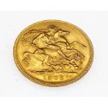 Edward VII 1905 full sovereign. (P&P £15)