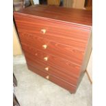 5 Draw Chest of Drawers 77 cm wide 94 cm tall