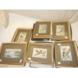 6 BOXED CASH'S WOVEN BIRD PICTURES